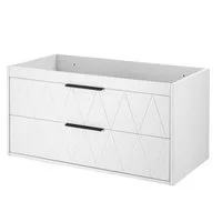 UEV Waschbeckenunterschrank 60cm/75cm/90cm hängend (Badezimmmer Möbel für Gäste WC) Schubladen mit Soft-close, Badmöbel Set für Badezimmer