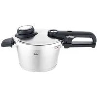 Fissler Schnellkochtopf Vitavit® Premium Edelstahl Dampfkochtopf mit Einsatz Induktion, Edelstahl 18/10 (3-tlg), Verriegelungsanzeige, Einstellbares Abdampfen, Einstellbare Kochstufen
