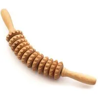 Habys Massageliege Holz-Massageroller gegen Cellulite, 12 Rollen, Buchenholz