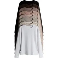 The Set Langarmshirt The Set Slim Fit Langarmshirts, 8er-Pack (8-tlg)