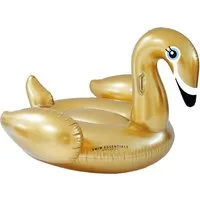 Swim Essentials Luftmatratze Luxury Ride-on Schwan Gold 142x 137 x 97 cm
