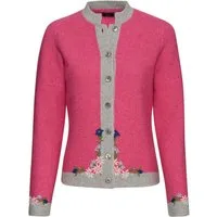 Luis Steindl Strickjacke Linksstrickjacke mit Blümchen