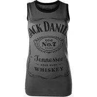 Jack Daniels Tanktop JACK DANIELS Tank T-Shirt Damen Ärmelloses Oberteil dunkelgrau Gr. M