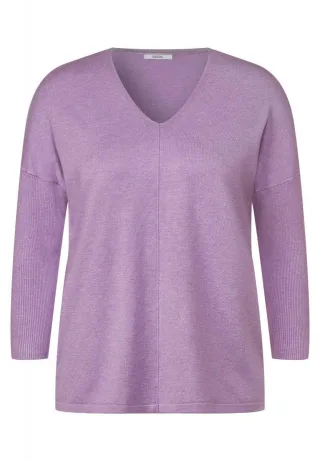 CECIL - 3/4 Feinstrick Pullover lila - Gr. - XS