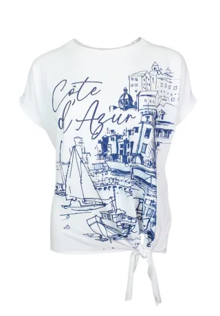 Bianca - T-Shirt mit Print weiß - Gr. - 40