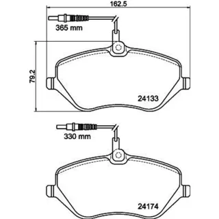 Hella Bremsbel?ge vorne Citroen C5 C6 Peugeot 407 607