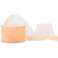 Creativery Organzaband, Organzaband 38mm x 25m Rolle Apricot