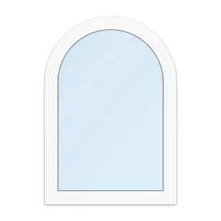 Bogenfenster, Rundbogenfenster aus Holz, Classic IV 68, Weiß, 600 x 1000 mm, 2-fach Verglasung, individuell konfigurieren