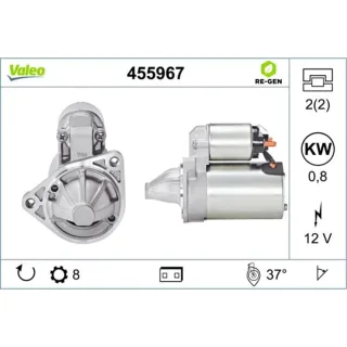Valeo Anlasser 0,8 kW Hyundai Atos Getz I10 Kia Picanto 455967