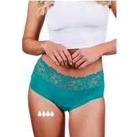 Taynie Periodenslip Deluxe - Periodenunterwäsche mittelstarke Blutung - Damen (1-St., 1er-Pack) Auslaufsichere Periodenunterwäsche / Periodenslip aus Bio Baumwolle