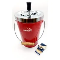 meytrade Aschenbecher extra großer XXL Aschenbecher für draußen rot ca. 27cm hoch, Schleuderascher, indoor, outdoor