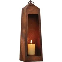 Home-trends24.de Kerzenhalter Rost Laterne Kerzenhalter Kerzenständer Garten Terrasse Windlicht