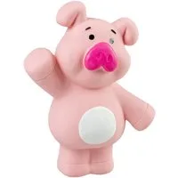 DUVO+ Tierquietschie Hundespielzeug Schwein Handzeichen aus Latex rosa