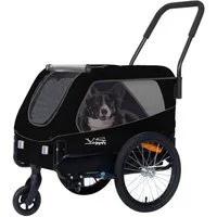 TIGGO Fahrradhundeanhänger Tiggo Medium Hundeanhänger & Buggy 2in1 Fahrradanhänger Hundebuggy