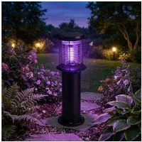 shop'n smile ideoon LED Gartenleuchte Solar Gartenlampe LED Wegeleuchte UV Insektenschutz deckt 50-100 m², LED fest integriert, Deckt 50–100 m² ab, UV Insektenschutz 15lm, IP44, 25x60 cm