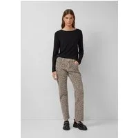 s.Oliver Regular-fit-Jeans Jeans-Hose KAROLIN Karolin: Regular Fit / Mid Rise / Straight Leg mit Leo-Print