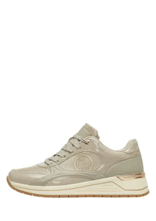 s.Oliver Red Label - Sneaker im Metallic-Look beige - Gr. - 36
