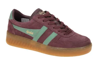 Gola CLA589RN GrandSlam Suede Damen Sneaker Lila Windsor Wine/Green Mist/Gum