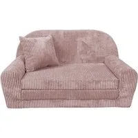 FORTISLINE Kindersofa Mini-Sofa Rosalia aus Cord – Komfort, Stil und Sicherheit für Ihr Kind, zusammenklappbar, waschbarer Bezug, keine Montage erforderlich
