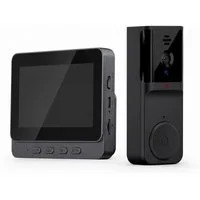 Tekoo Video-Türsprechanlage Video Türklingel Funk mit Kamera & 4,3" Monitor, Gegensprech (Innenbereich, geschützter Außenbereich, Set, 2-teiliges Set (Außeneinheit + Monitor), 125° Weitwinkel, Nachtsicht, 2-Wege-Audio, 4,3 Zoll Monitor)