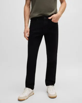 BOSS Orange DELAWARE BO Herren Slim Fit Komfort-Stretch schwarze Jeans NOS
