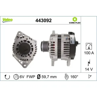 Valeo Lichtmaschine 100A Opel Astra Corsa Meriva Zafira 1,7 443092