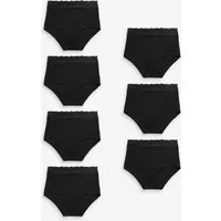 Next High-Waist-Slip Baumwoll-Spitzenslips, volle Bedeckung, 7er-Pack (7-St)