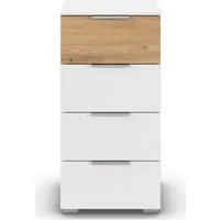 OTTO home Schubkastenkommode Highboard Sideboard Schubladenkommode Kommode Schlafzimmer ASTANA (Breite 40 cm / Höhe 81 cm), mit 4 geräumigen Schubladen, Kantengriff in Alufarben MADE IN GERMANY