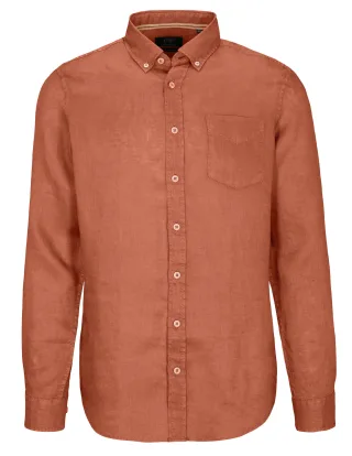COMMANDER Finest Clothing - Hemd 1/1 Arm,Button Down terracotta - Gr. - L