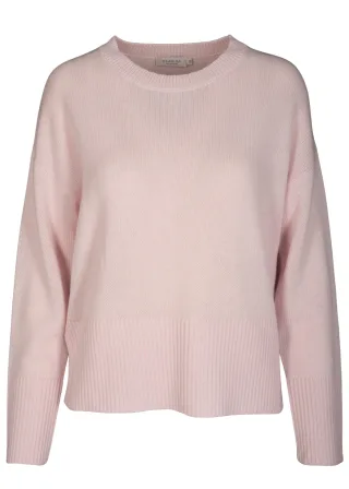 CLARINA - Rdh.-Pullover, 1/1 Arm, uni rose - Gr. - 46