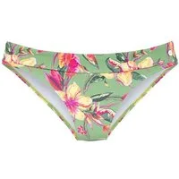 LASCANA Bikini-Hose Malia mit Umschlagbund mit tropischem Print