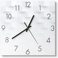 DEQORI Wanduhr 'Abstraktes Geo-Muster' (Glas Glasuhr modern Wand Uhr Design Küchenuhr)