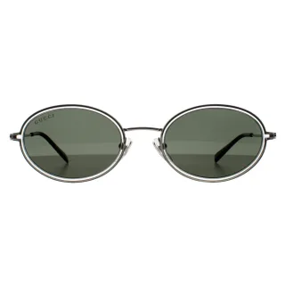 Gucci Oval Womens Silber Grau GG1980S