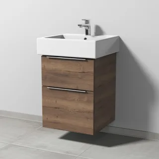 Sanipa 3way Waschtischunterbau zu Duravit Vero Waschtisch mit 2 Auszügen, Eiche-Tabak UM71550