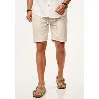 behype Chinoshorts für Herren als luftig leichte Sommershorts - Kurze Hose Leinen Shorts Bermuda im Regular-Fit für den Sommer