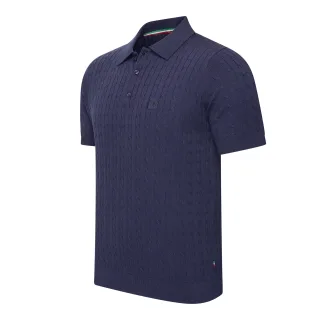 Cappuccino Italia Caorle Cable Knit Polo Blau