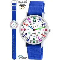 Pacific Time Quarzuhr Kinder Armbanduhr Lernuhr nachhaltiges Wechselarmband, Mix und Match Design - Gratis Versand