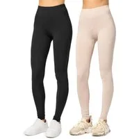 Merry Style Leggings 2er Pack Viskose Damen Lang Hose MS10-143 (2-tlg)