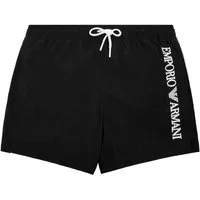 Emporio Armani Badeshorts Boxer Beachwear mit seitlichem Logoprint