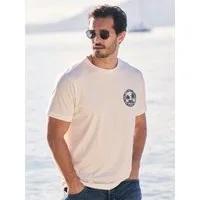 LERROS T-Shirt Lässiges, unifarbenes T-Shirt aus reiner Baumwolle mit Print