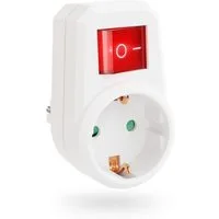 greate. 1fach Steckdosenadapter mit Schalter - Zwischenschalter ohne Kabel Mehrfachsteckdose 1-fach (Mit Schalter, Erhöhter Berührungsschutz)