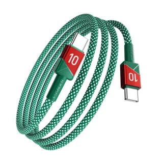 ESSAGER ES-X79 5A 100W Type-C to Type-C Cable Fast Charging Data Transmission Tin-plated Copper Core Line 1M/2M Long for