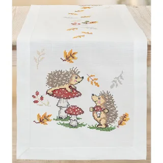 Stickläufer "Igel & Fliegenpilz"