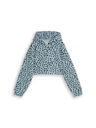 tom tailor kids - Cropped Hoodie Sweatshirt green big leo design - Gr. - 152