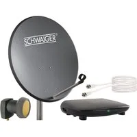Schwaiger 719765 SAT-Antenne (55 cm, Stahl, Single LNB, anthrazit)