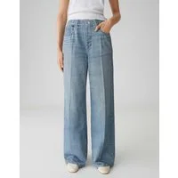 OPUS PANTS Stoffhose MUCIA CRUISE bedruckte Wide Leg Pants Komfortbund mit dekorativen Nietenprints