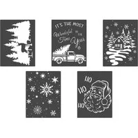 VBS Motivschablone Schablonen-Set "Weihnachtszeit", 28x20cm