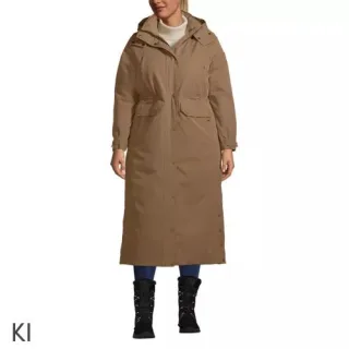 Maxi-Daunenmantel EXPEDITION für Damen in Plus-Größe, Damen, size: plus, Beige, Polyester/Daunen, by Lands' End