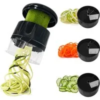 FELIXLEO Gemüsehobel 3-in-1 Gemüsespiralschneider, verstellbar, für Zucchini, Karotten