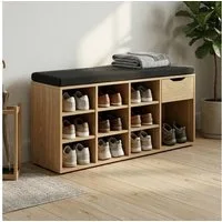 BOXIMO Schuhschrank Schuhschrank mit Sitzfläche KADO, 104 x 50 x 30 cm (Schuhschrank GRADIA mit Sitzbank)
